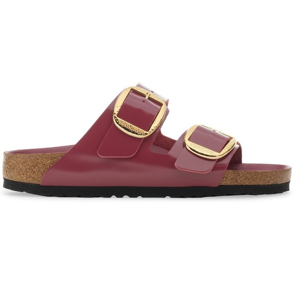 NEW Birkenstock Arizona Hammered Big Buckle in Zinfandel High Shine - Picture 2 of 10